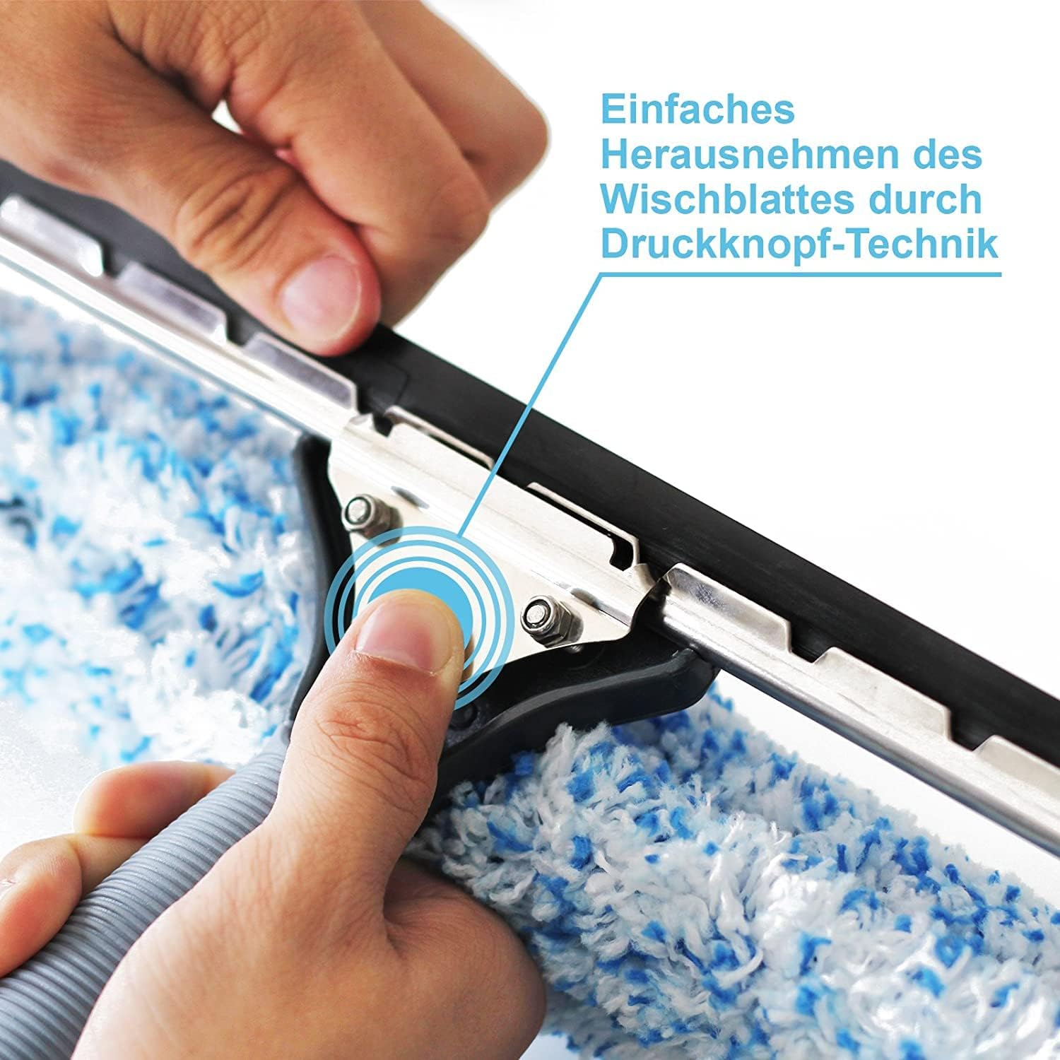 Putzen Wie Die Profis Window Wiper and Window Squeegee as Combination Set - DVN:5001 Certified Quality - Wiping Width 25 Cm - Professional Set 2-In-1 - Window Cleaning Set - Includes Free Sample