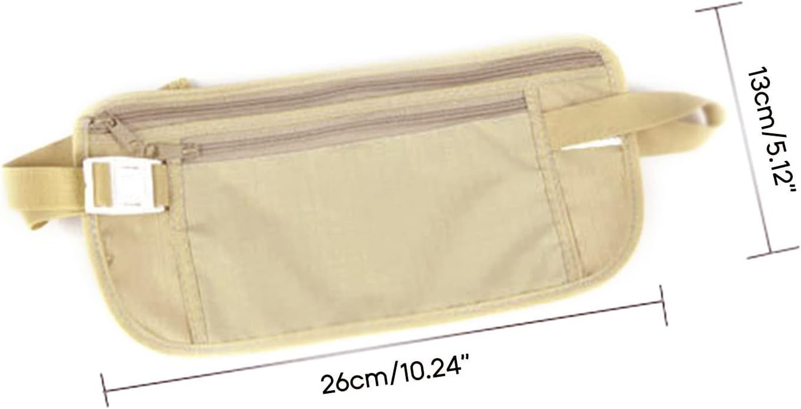 YIGZYCN Thin Money Belt Safe Travel Money Belt Bag Hidden Blocking Wallet Anti-Theft Pack image number 3
