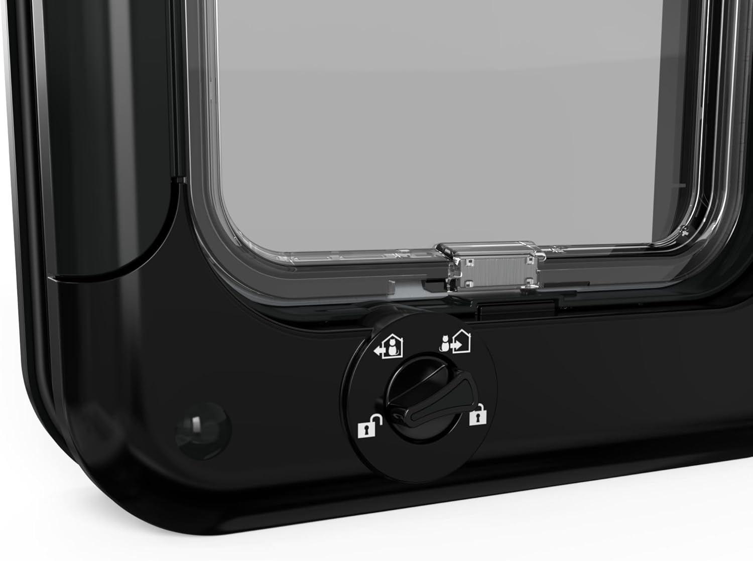 Cat Mate Rotary 4-Way-Locking Cat Flap (358) - Versatile Lockable Door for Small to Average-Sized Cats, for Single/Multiple Glazing, UPVC, Wall and Wood, Black image number 4