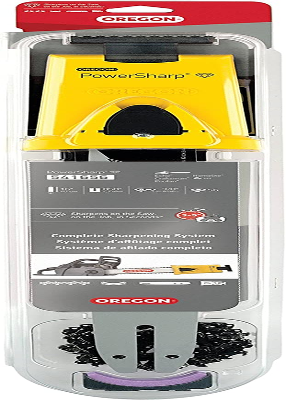 Oregon 16-Inch Powersharp Starter Kit with Bar, Sharpener, and 55 Drive Link Powersharp Chain, 3/8" Low Profile, 050" Gauge, Portable Sharpening Tool for Chainsaws (541655) image number 3