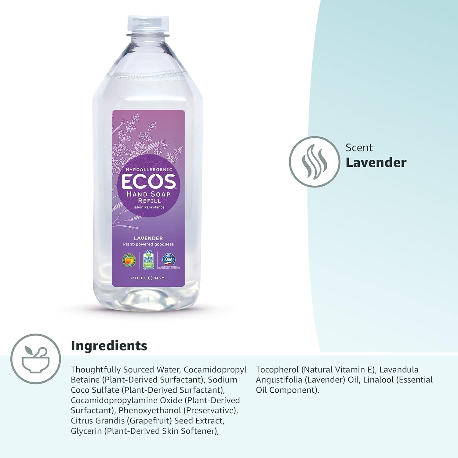 Earth Friendly Products Hand Soap Refill, Lavender, 32 Ounce image number 5