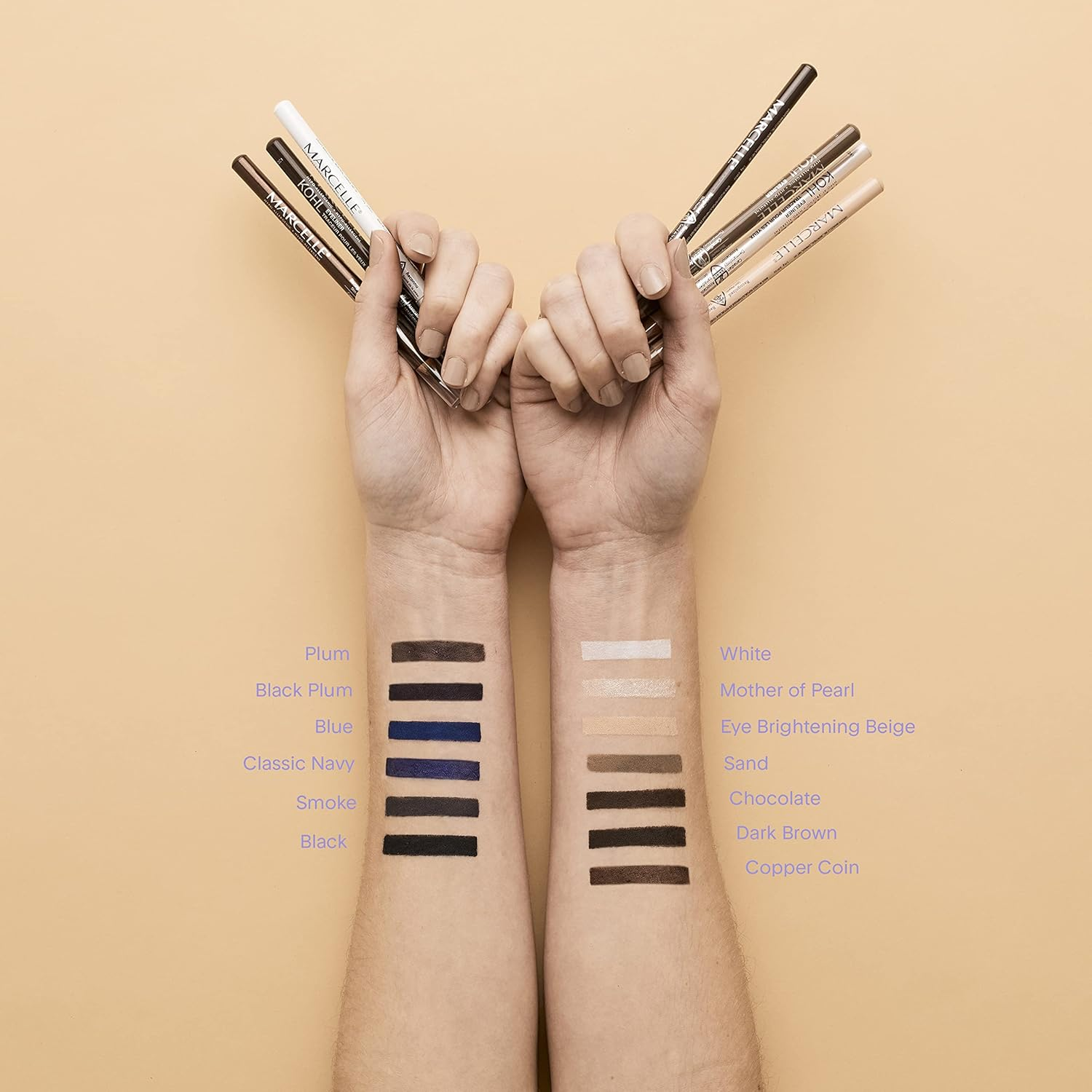 Marcelle Kohl Eyeliner, Eye-Brightening Beige, Eye Pencil, Long-Lasting, Waterproof, Intense Colour, Fragrance-Free, Hypoallergenic, Recognized by CDA, Cruelty-Free, 0.04 Oz. - Black image number 2