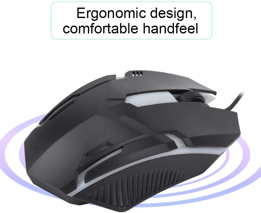 MS11 Wired Mouse 1600DPI RGB Backlit Ergonomic Gaming Mouse for Notebook, PC, Laptop, Computer - 2 Buttons +1 Wheel image number 6