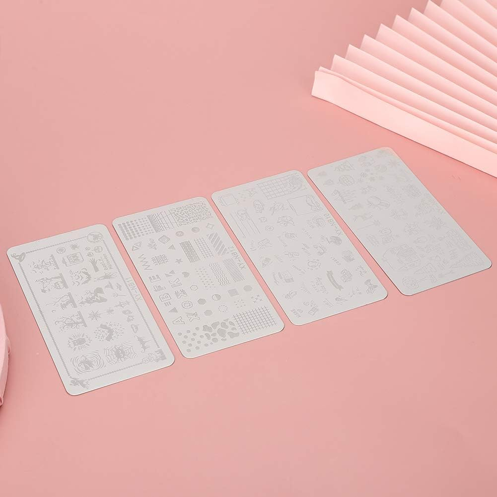 Nail Art Stencils, Durable without Deformation Nail Stamping Template, Convenient and Practical Not Easy to Fall off Exquisite Workmanship for Home Beauty Salon(09-12) image number 6