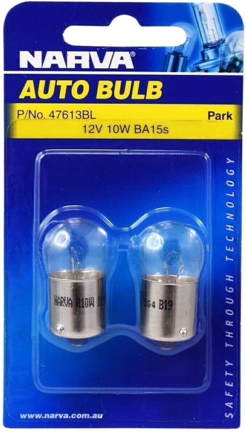 Narva 12V 5W ECE R10W Incandescent Globes, BA15S T-16 Mm (2 Pieces)