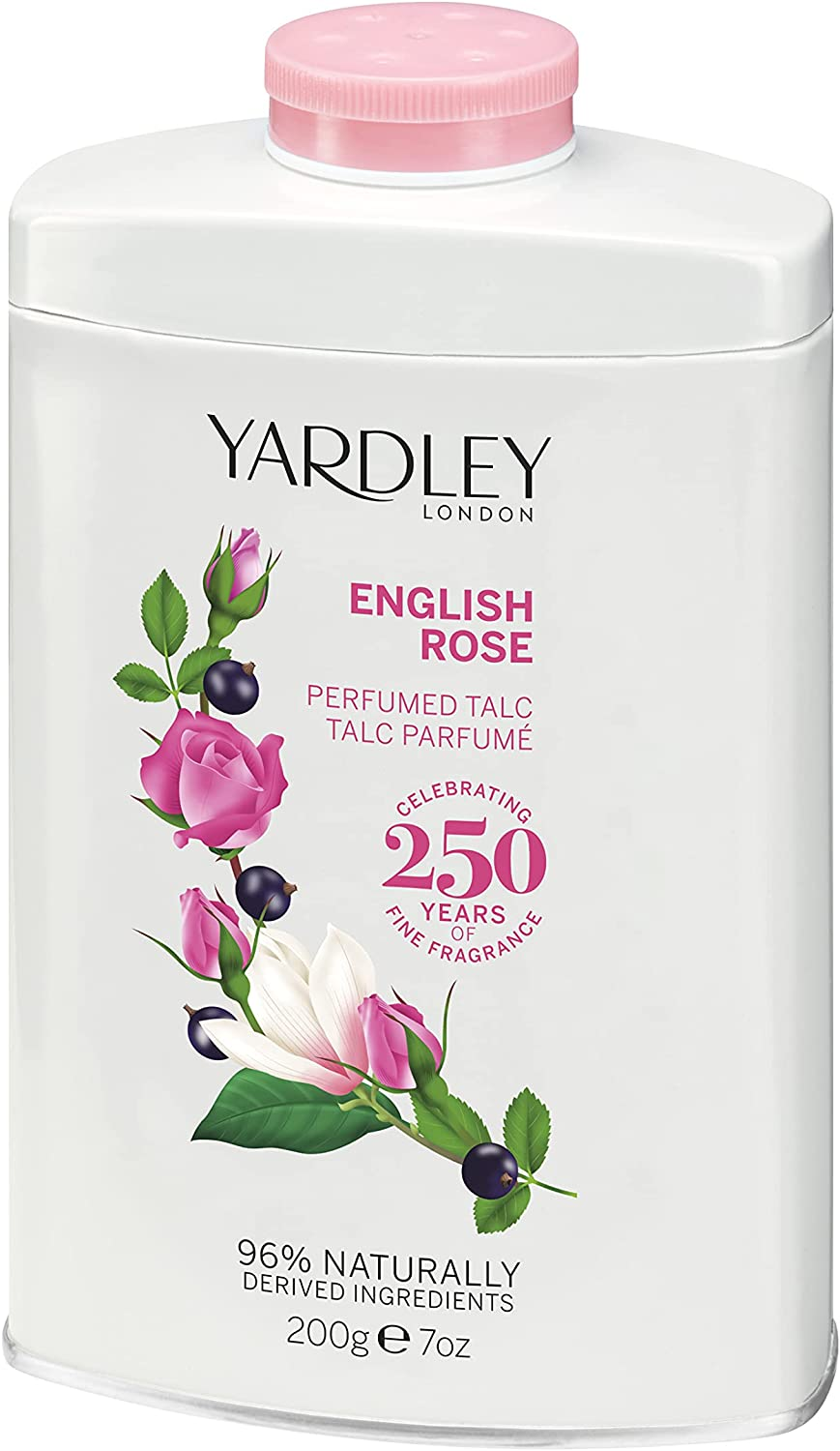 Yardley of London English Rose 7.0 Oz Perfumed Talc, Clean (Y6320018-6) image number 1