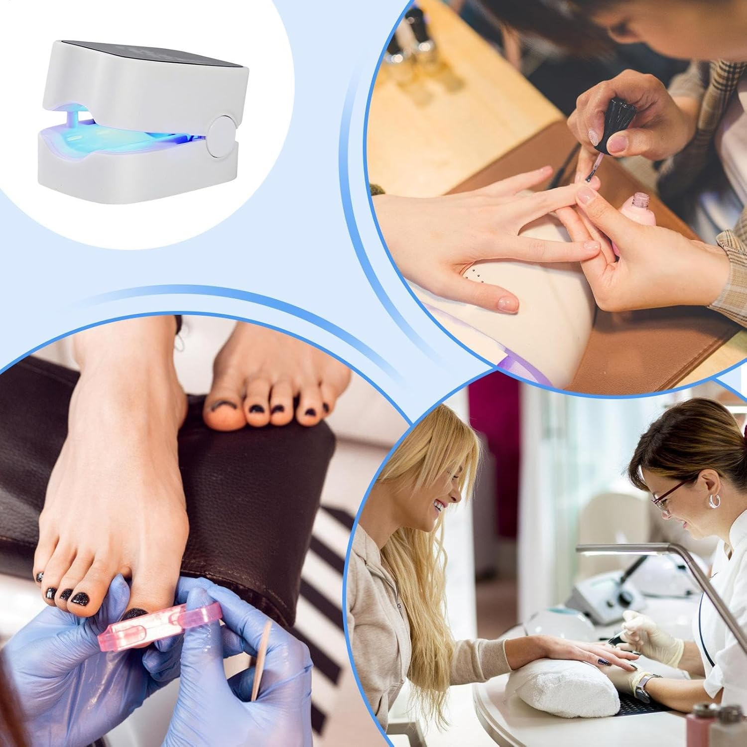 Nail Dryer Gel Polish, Portable Digital Display Nail Lamp, Multifunctional Manicure Light, USB Charging, 400 Mah Battery, Perfect Present for Girlfriend, Wife, Friend image number 2