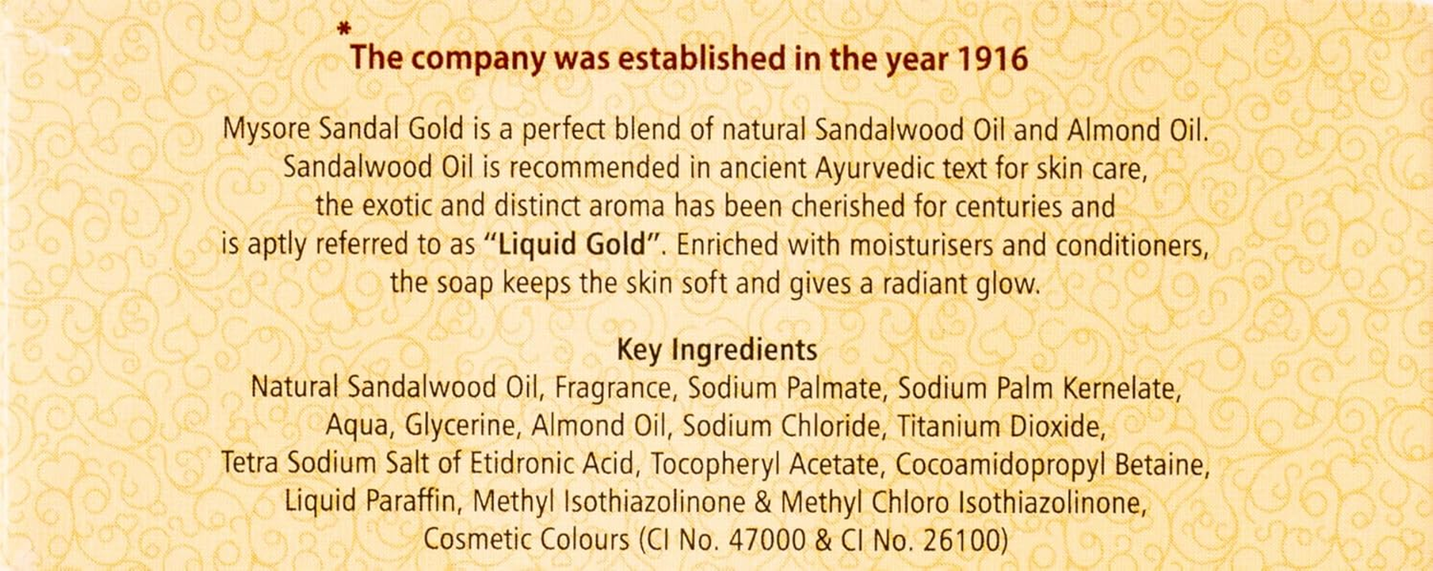 Mysore Sandal Gold Soap, 125 G (Pack of 2) image number 2