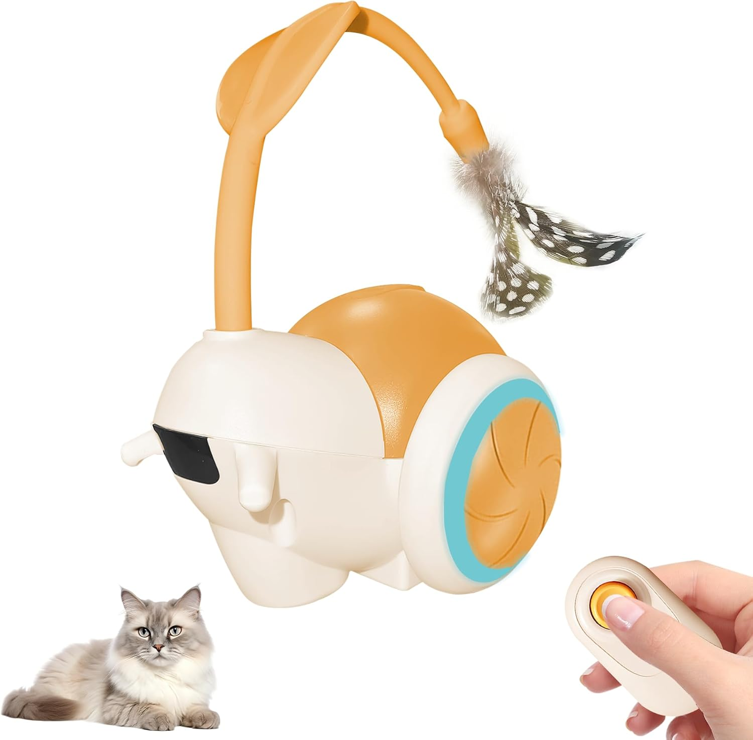 Oiuyamn Interactive Smart Cat Toys, Automatic Obstacle Avoidance Cat Toys, Cat Mouse Toys for Bored Indoor Cats image number 1