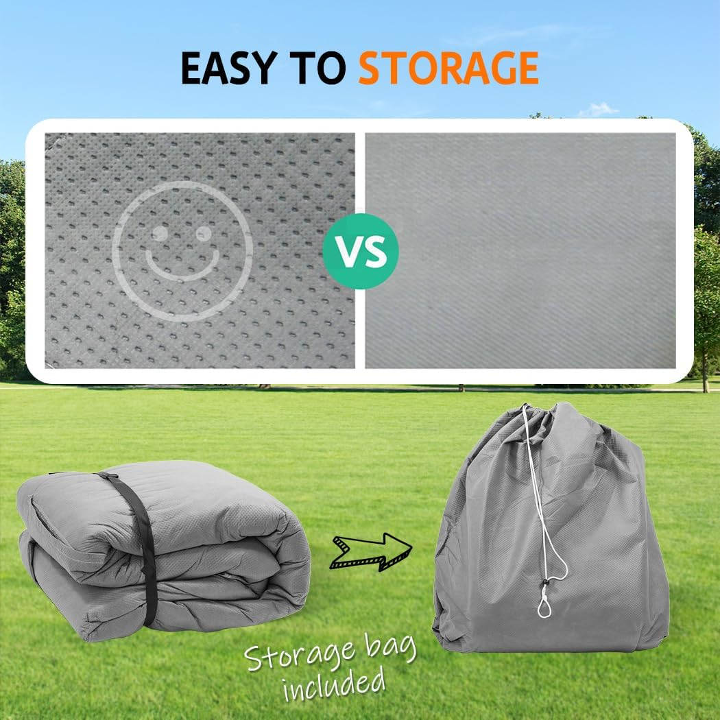 Caravan Cover 4 Layer Campervan UV Resistant Waterproof All-Weather Campervan Cover with Straps & Storage Bag (22-24FT) image number 6