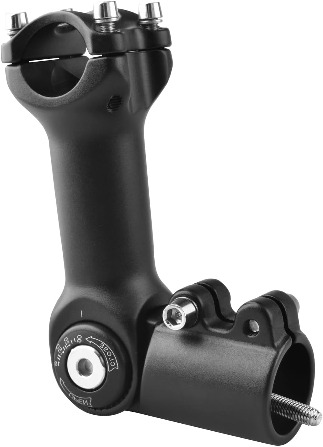 Azarxis Bike Stem Adjustable 0-90 Degree 25.4 31.8Mm Bicycle Handlebar Stem 60 80 93 100Mm for Mountain Bike Road Bike BMX MTB