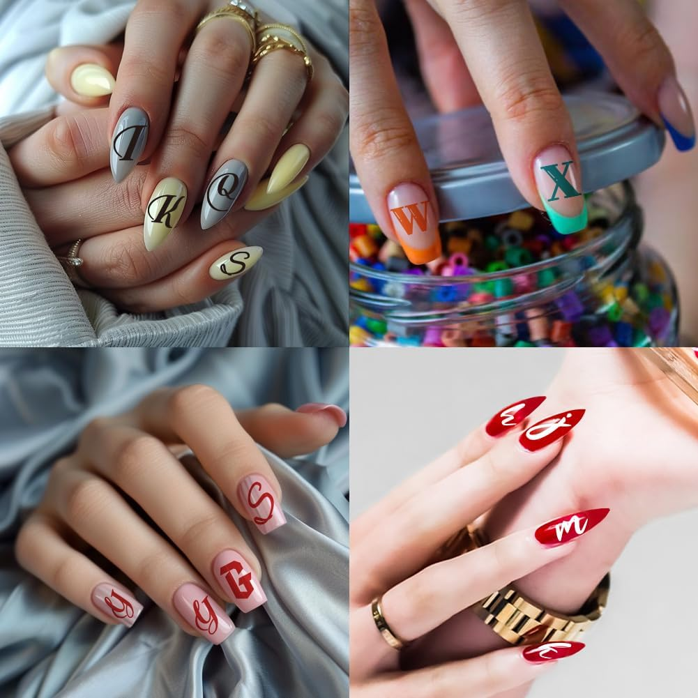 PH Pandahall 3PCS English Letter Nail Stamp Plate Personalized Letter Print Nail Stencils Stainless Steel Nail Template for English Alphabet Number Nail Art Design Image Plate 4.7X2.4 Inches image number 4