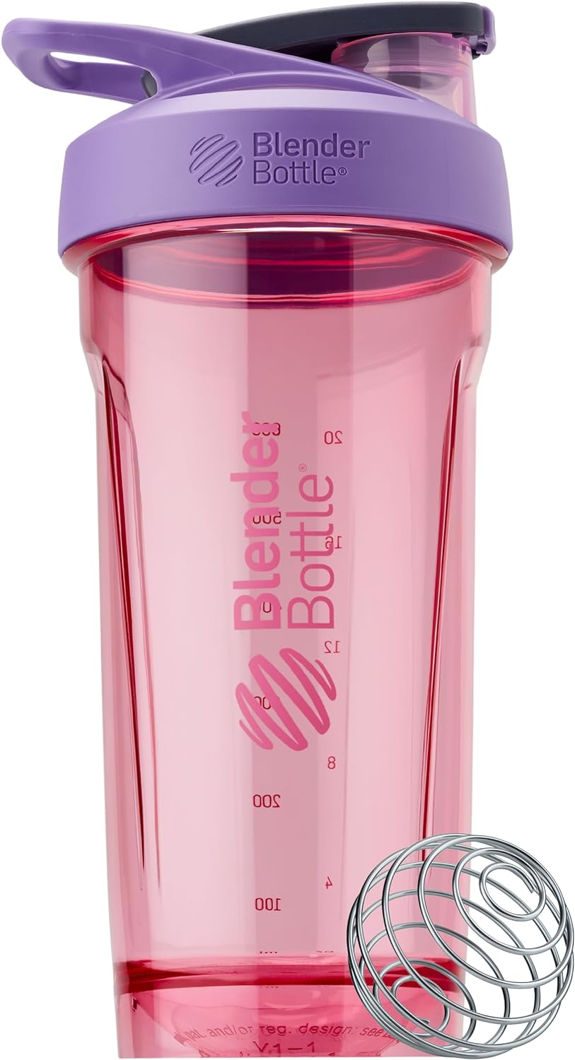 Blenderbottle Strada Shaker Cup Perfect for Protein Shakes and Pre Workout, 24-Ounce, Purple