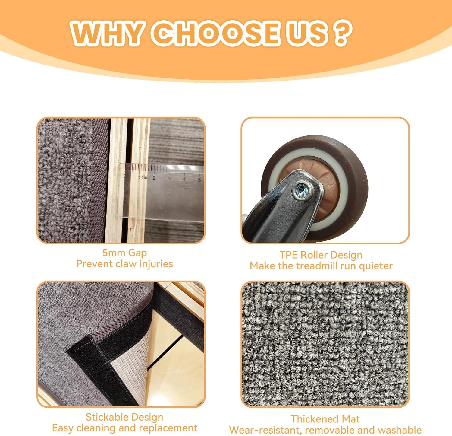 Homegroove Cat Exercise Wheel, 45 Inch Large Cat Wheels for Indoor Cats,Versatile Cat Running Wheel Treadmill with Detachable Carpet for Cat'S Weight Loss and Health (Natural Wood Color, XL)