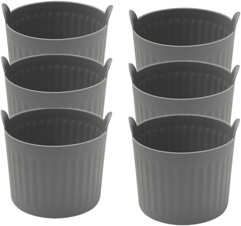 Silicone Cupcake Moulds Muffin Cases, Cuicanfla Reusable and Nonstick Cupcake Liners, Mini Chocolate Holders Truffle Cups, 6 Pack, for Baking Soft Pale Muffins Cups for Party Halloween Christmas image number 3