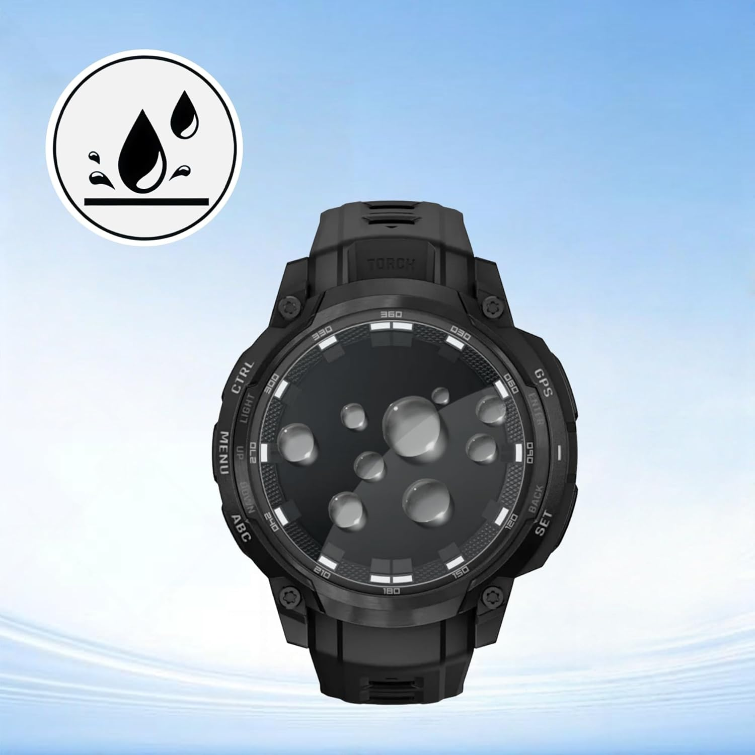 Screen Protector Compatible with Garmin Instinct Crossover AMOLED (Pack of 3) Smartwatch HD Anti-Scratch Glass Screen Protector image number 5