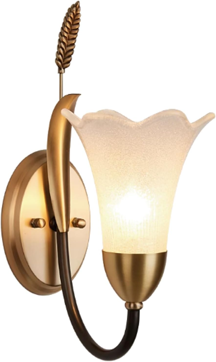 Wall Sconce Light Home Entrance Glass Shade Lighting Fixtures Vintage Brass Bathroom Vanity Wall Lamp with E14*1 Light Wall Lighting image number 3