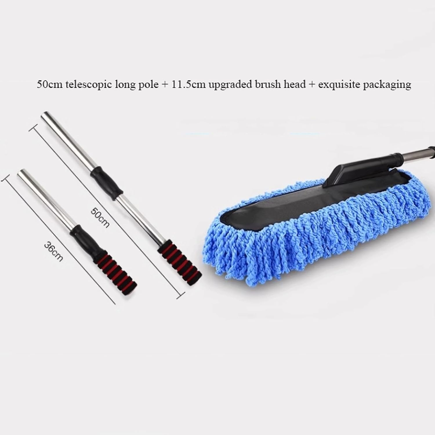 Cleaning Brush Set Retractable Car Wash Mop Special Car Wiping Brush Soft Bristles Dust Duster Car Brush No Harm for Car Surface image number 1