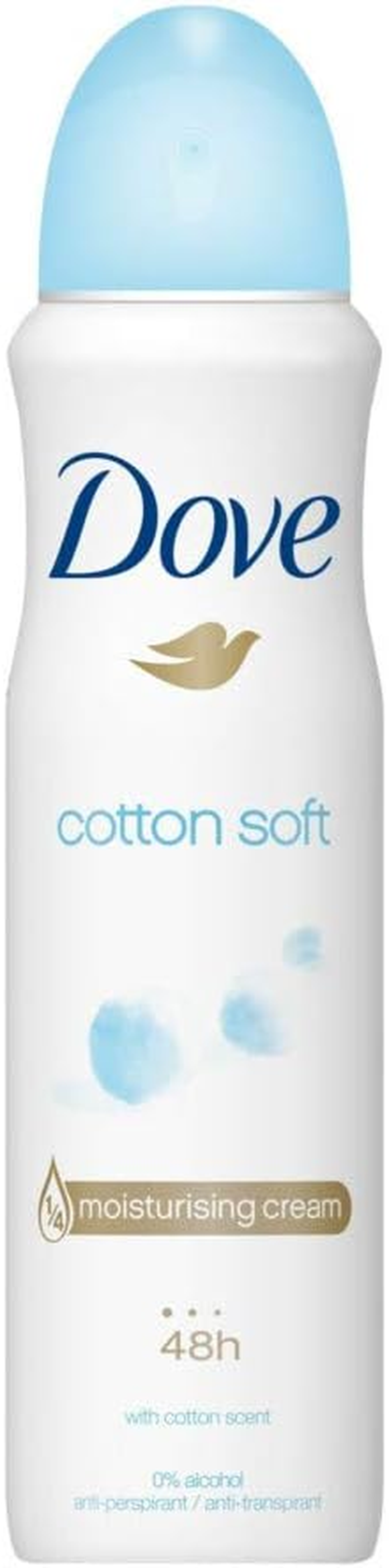 Dove Cotton Soft Body Spray for Woman, 150 Ml (Pack of 2)