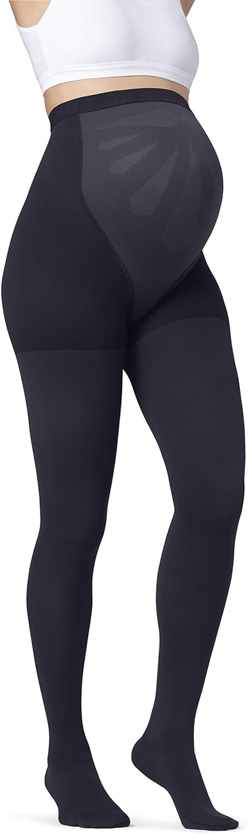 JOBST Maternity Opaque Compression Waist High Pantyhose Stockings, Closed Toe, 15-20 Mmhg Support for Legs during Pregnancy