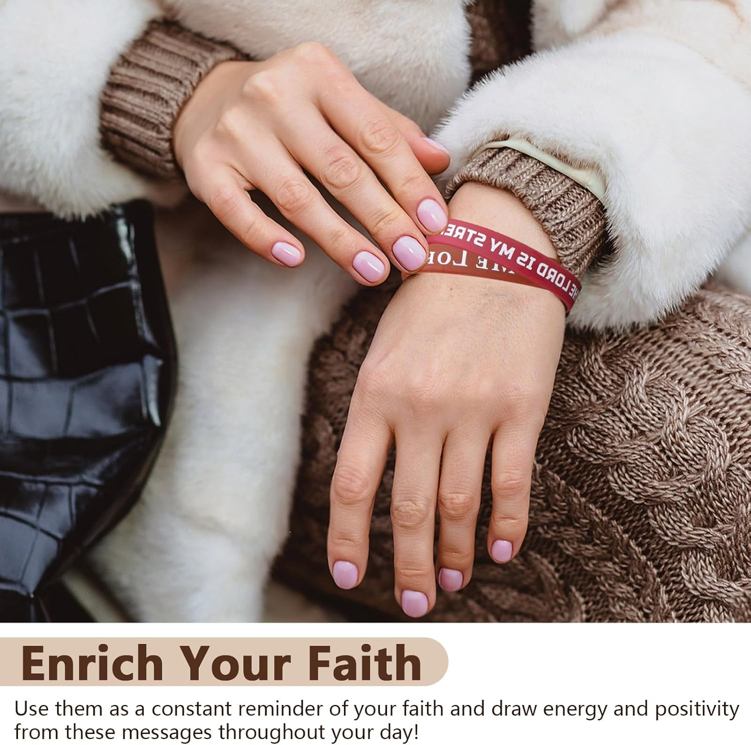 ORNAROVI 20 Styles Silicone Scripture Bracelets with Verses, Religious Bible Verse Bracelets Bulk, Inspirational Bible Colored Wristbands, Christian Bracelet for Men Women Gift image number 4