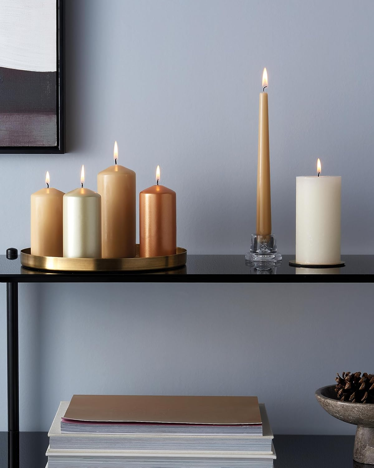 Bolsius - Pillar Candle - Taupe - 15 Cm - Burning Time 42 Hours - with Natural Extracts - Natural Plant Wax - without Palm Oil image number 3