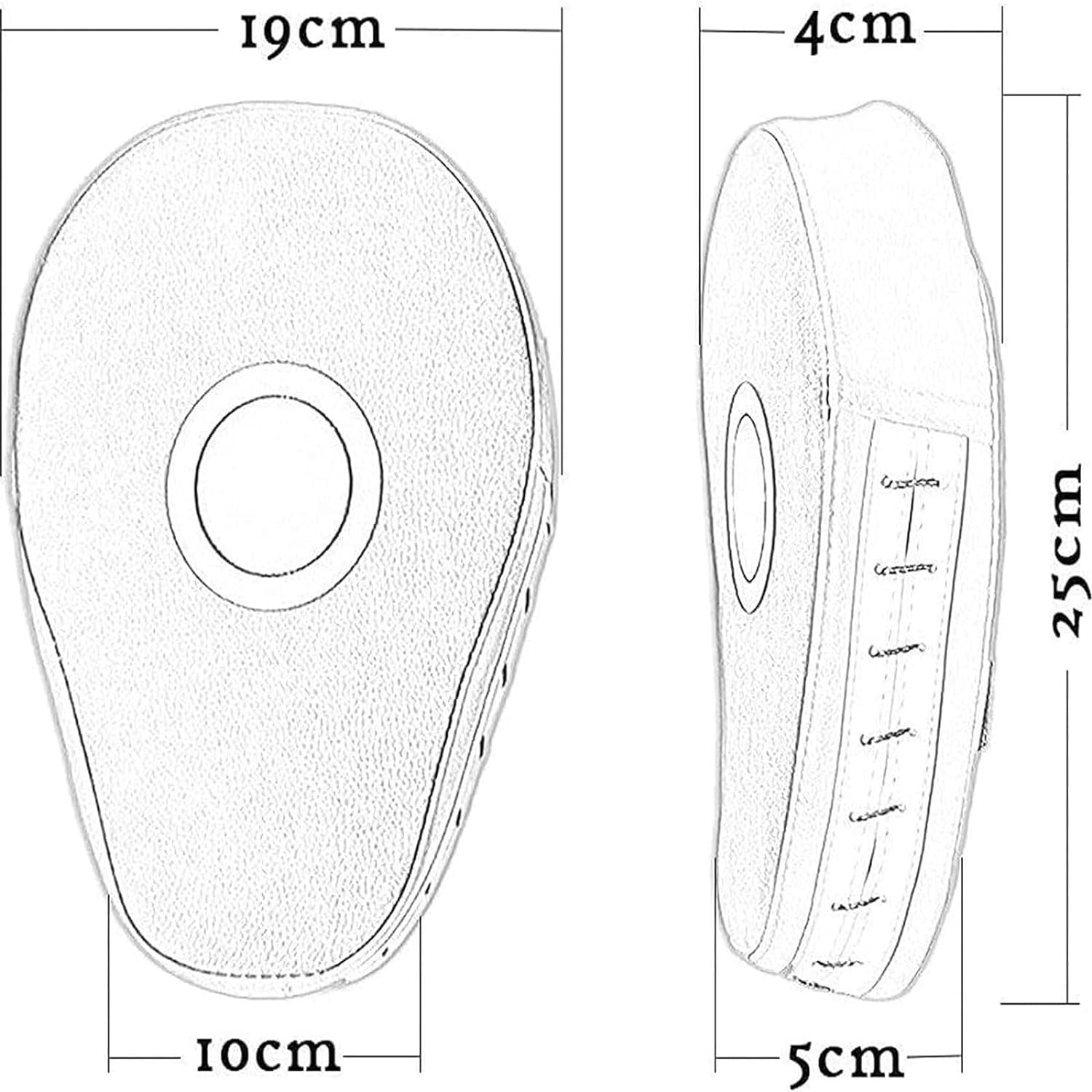 2Pcs Boxing Focus Pads High Elasticity EVA Non-Toxic Punching Target Mitts for Hook Jab Strike MMA UFC Kickboxingmuay Thaikarate Training Padded image number 4