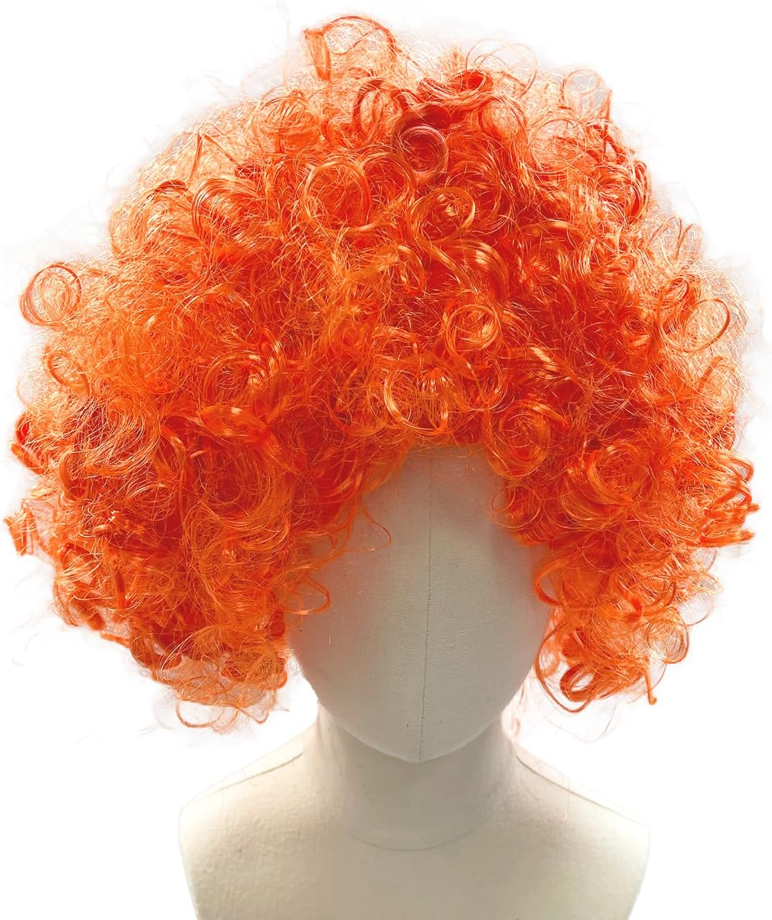 CENZICOM Women Men Fluffy Afro Short Curly Wig, for Cosplay Anime Party Christmas Halloween Fancy Funny Clown Wigs Synthetic Hair (Brown)