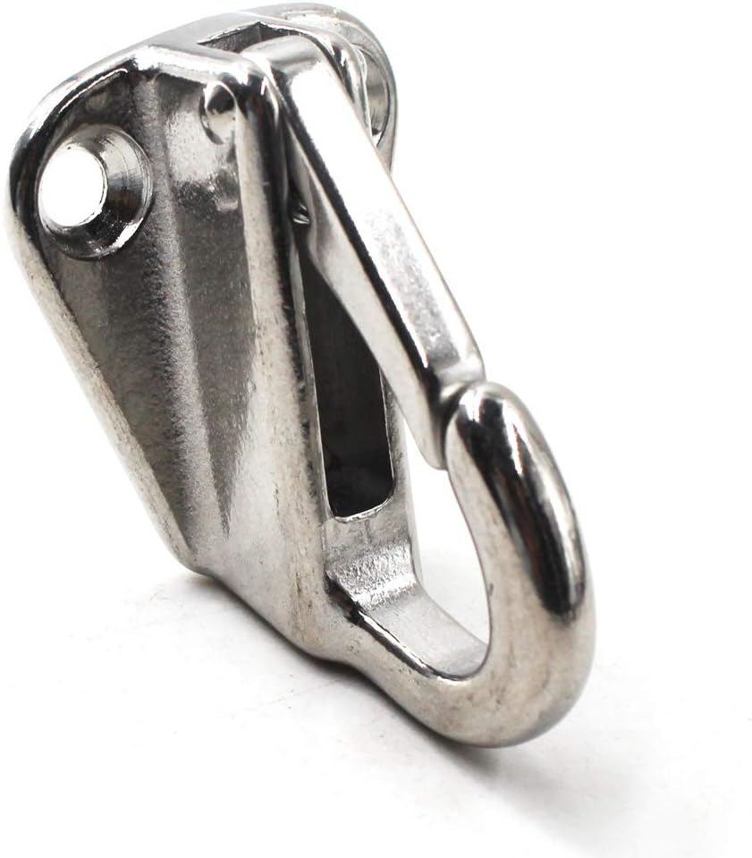 Flomore Fender Hook Marine Grade 316 Stainless Steel Spring Snap Hook Boat Ship Hardware (Pack of 4) image number 1