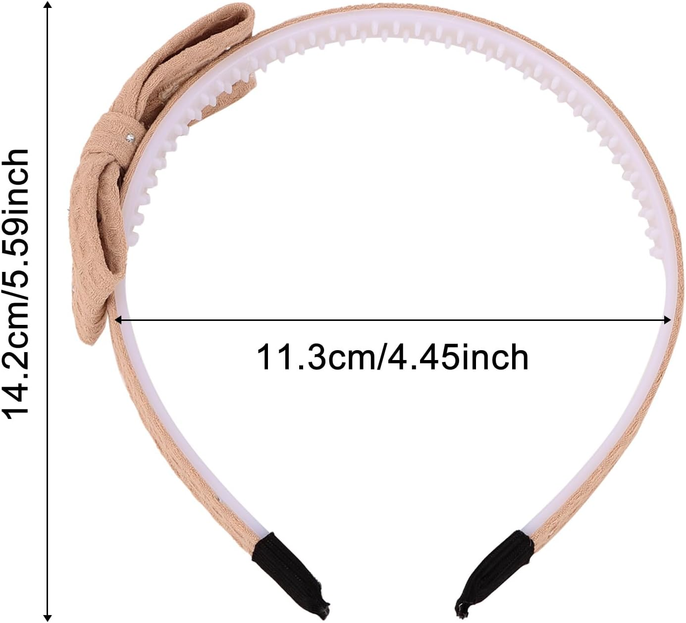 Bumlofa Set of 4 Fabric Bow Headbands, Rhinestone Decor & Texture Design for Headbands, Girls, Matching Hair Accessories for Parties & Everyday Looks, Elegant Headband image number 1