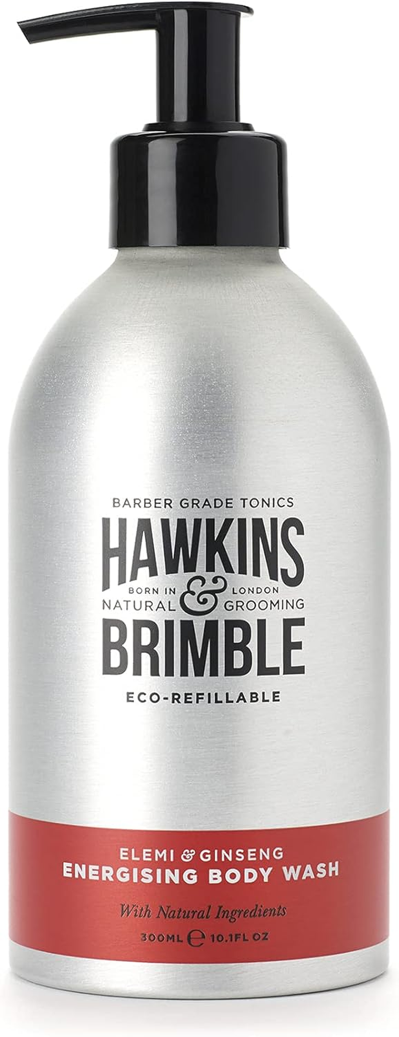 Hawkins & Brimble Bodywash Eco-Refillable Pouch - 300Ml for Men Hydrating Naturally Fragranced | Bottle for Life Eco Friendly&hellip; (Body Wash Eco Refill) image number 1