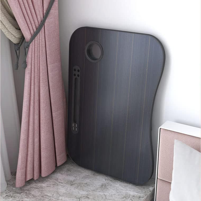 ANZSTOCK Foldable Laptop Bed Table with Cup & Device Slot &ndash; Portable Lap Desk for Bed, Sofa, Floor | Standing Tray Table for Work, Study, Eating, Reading | MDF Top & Aluminum Legs | 60X40X28Cm image number 6