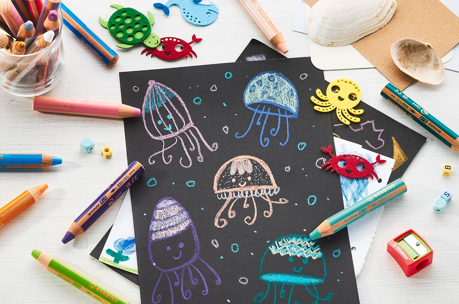 STABILO Multi-Talented Pencil Woody 3-In-1 - Single Pencil - Black - Black image number 6