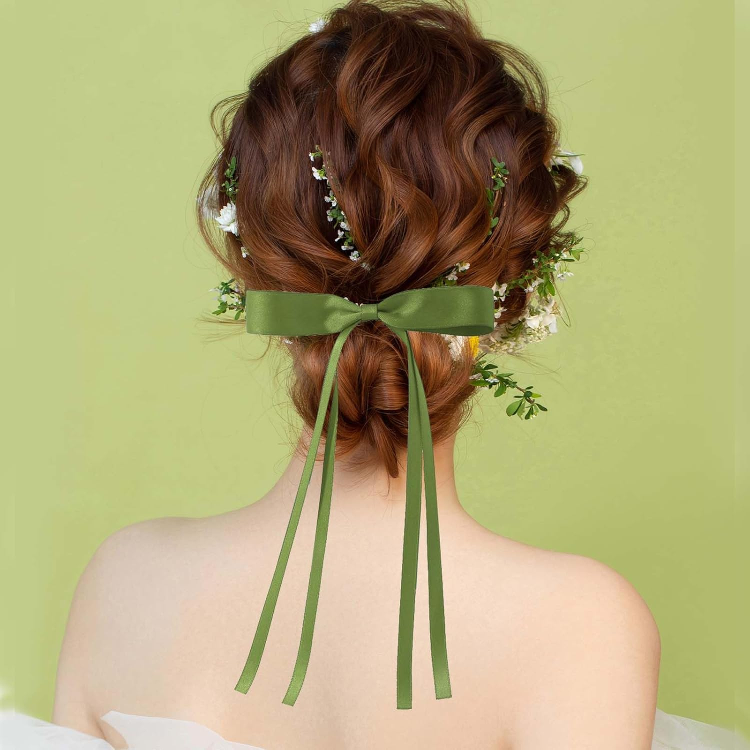 Hair Clips with Tassels Ribbon 4 Pcs Hair Bow Hair Clips Bows Clips for Girls Satin Hair Bows Girls Hair Tie Bow Hair Barrettes for Women Girls Hair Decorative Accessories Hairstyle