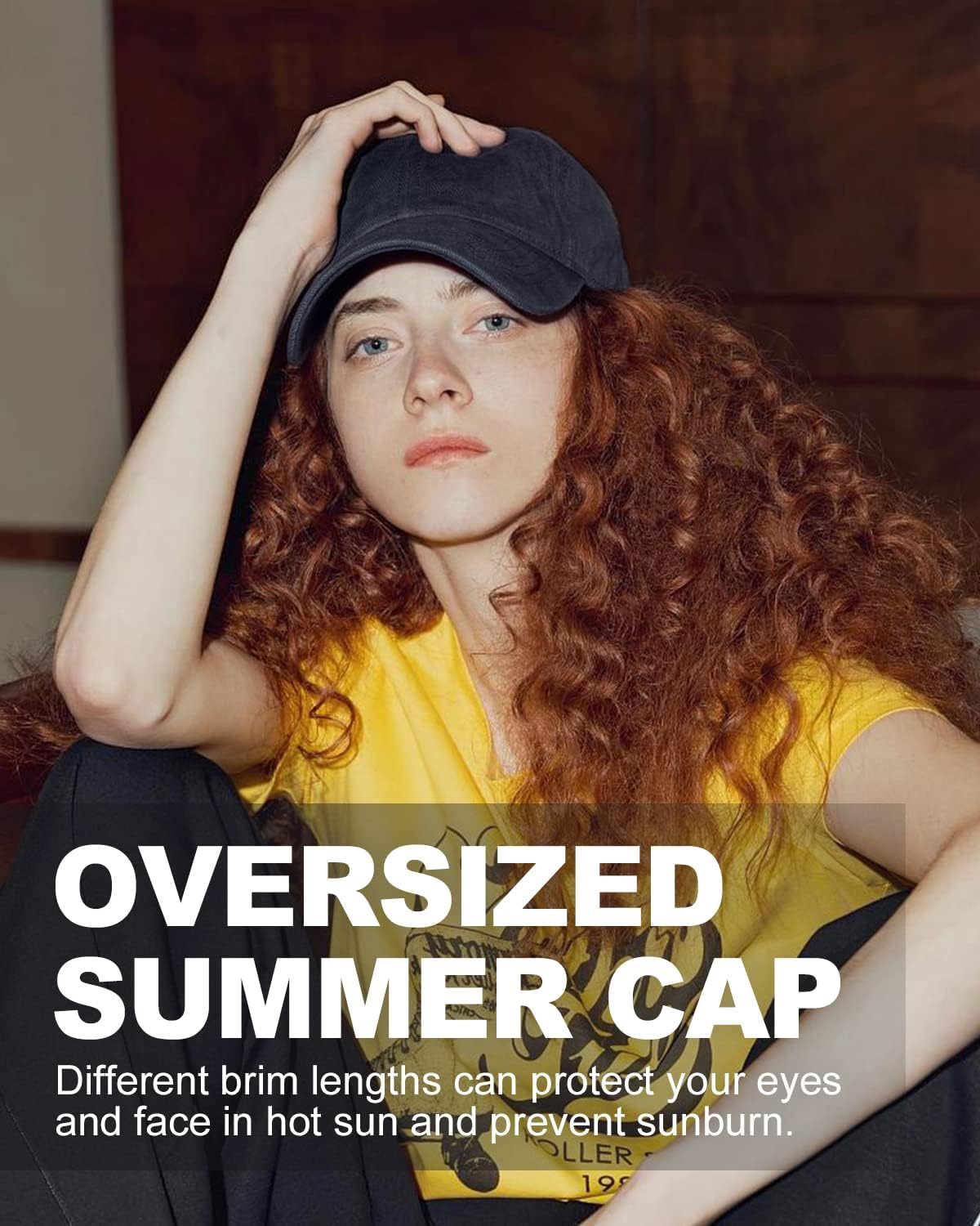 Zylioo Oversize XXL Baseball Caps,Adjustable Dad Caps for Big Heads 22"-25.5",Extra Large Low Profile Golf Hats image number 2