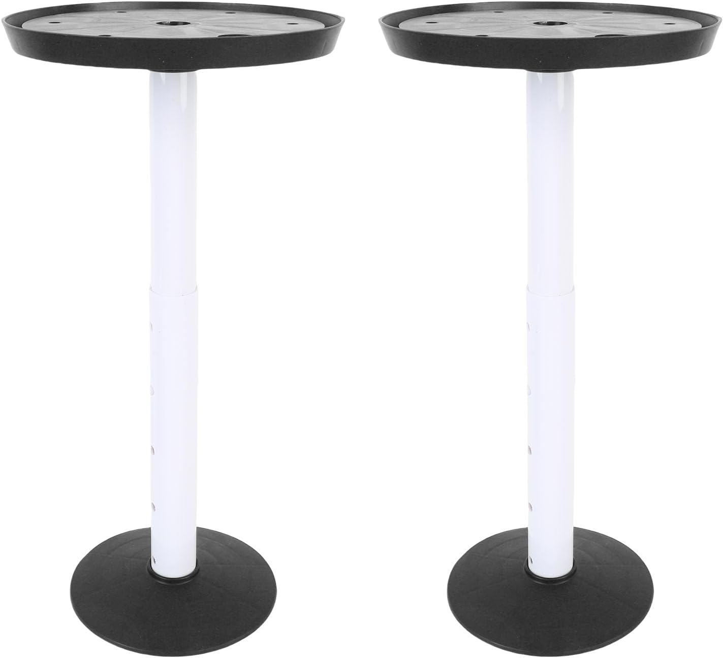 ASHATA 2 Sets Adjustable Height Plant Inserts with Drainage Hole Planter Filler Risers for inside Flower Pot Container (Black) - Green image number 2