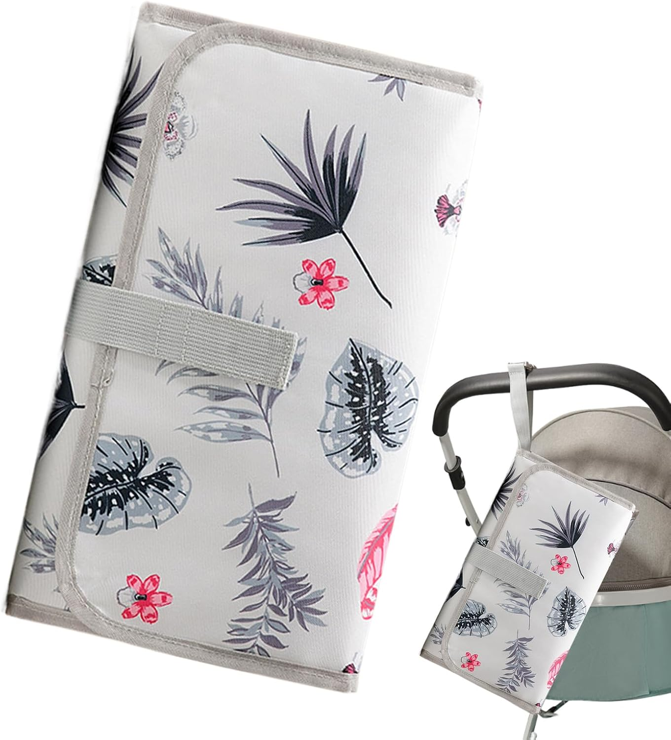 Diaper Changing Pad, Waterproof Diaper Changing Mat, Reusable Stroller Accessories Travel Supplies for Nursery Daycare Hospital Postpartum Picnic Camping Airplane Boy Girl