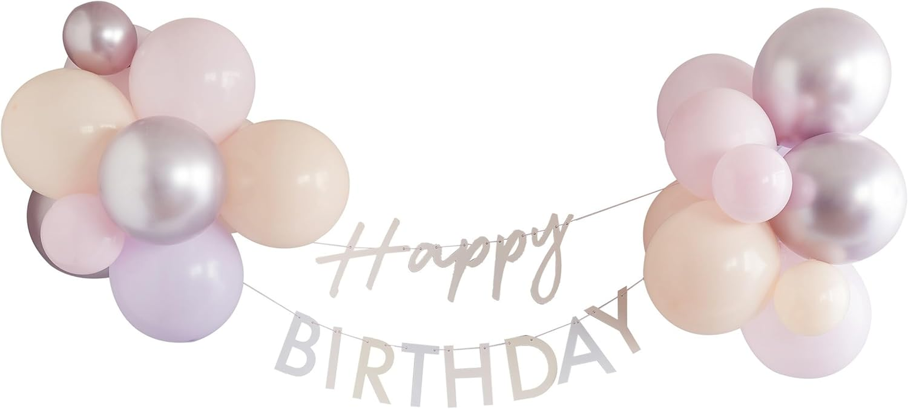 Ginger Ray Happy Birthday Fringe Bunting, Rose Gold, 1.5 M Size