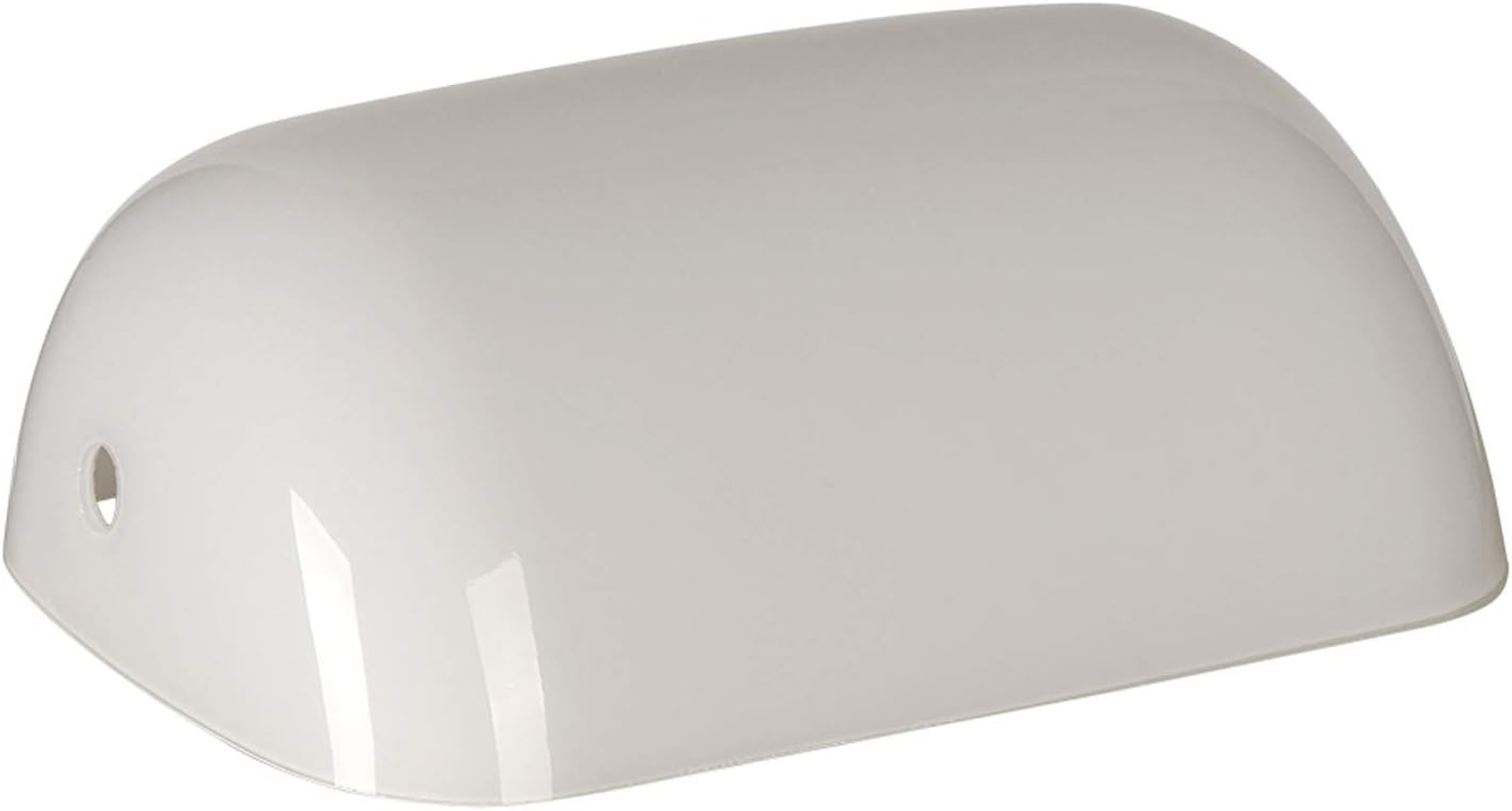 Newrays Replacement Glass Bankers Lamp Shade Cover for Desk Lamp (White) image number 5
