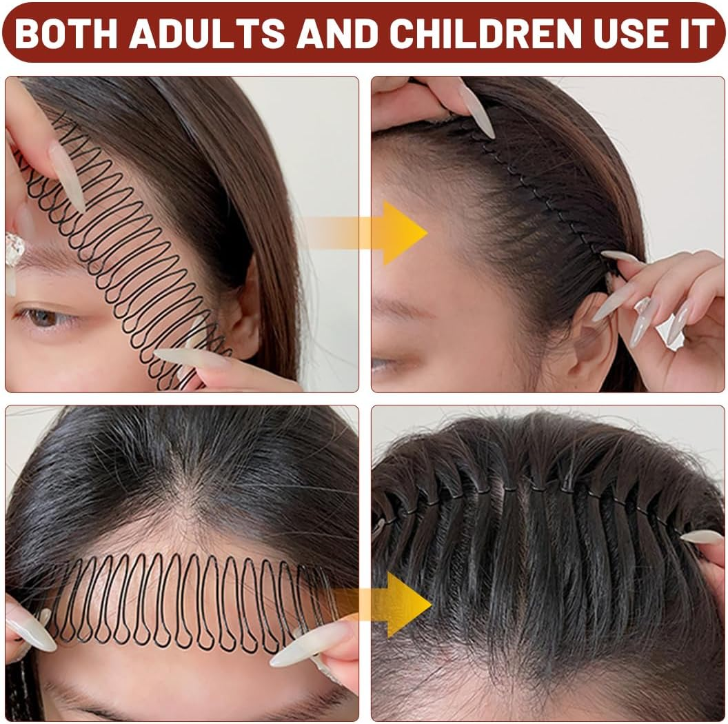 JRYXDS Fully Circular Stretch 5 Pieces Comb Flexible Plastic Hair Comb Circle Hair Band Holder Headband Hair Comb image number 5