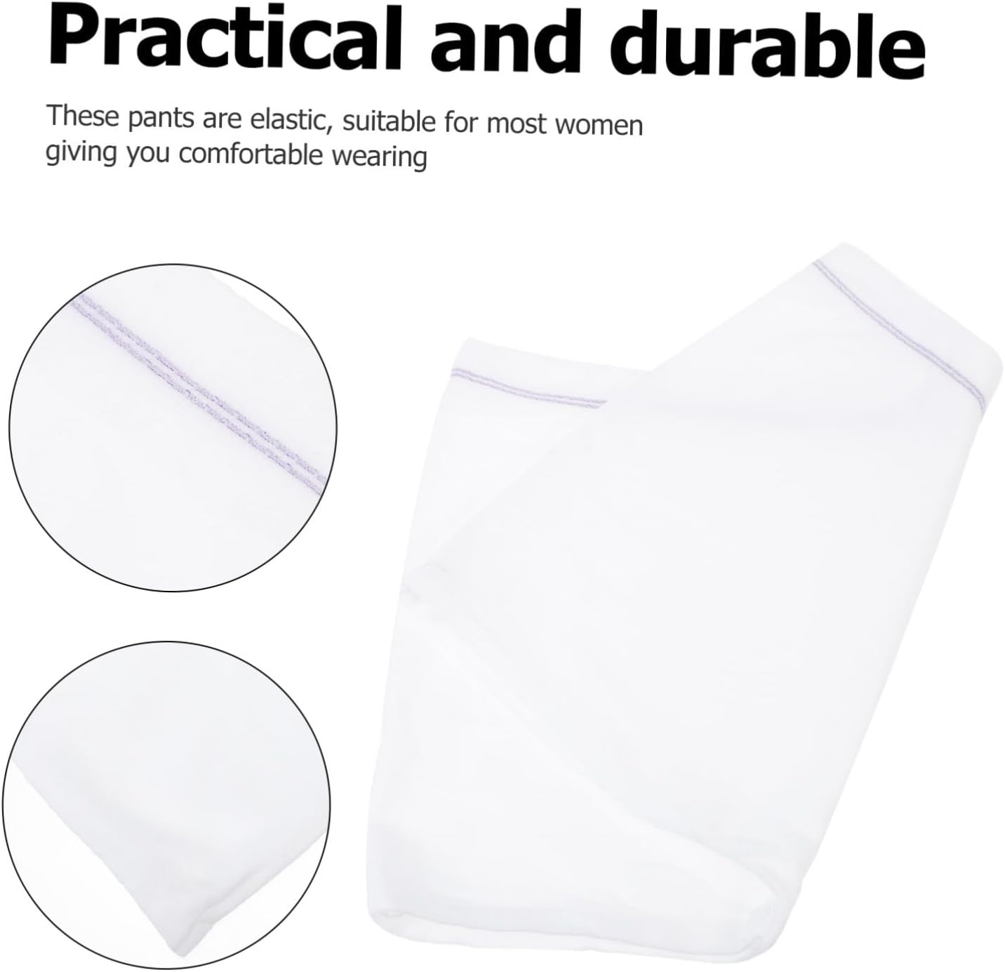 2Pcs Disposable Flexible Maternity Underwear for Postpartum Women Soft Breathable Lightweight Disposable Panties Care Pants for Menstrual Period Spa Sauna White XXL image number 4