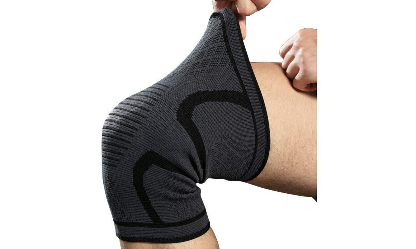 Elastic Knee Support Compression Brace Sleeve for Sports Joint Pain Arthritis (XL (48Cm-55Cm)) image number 6
