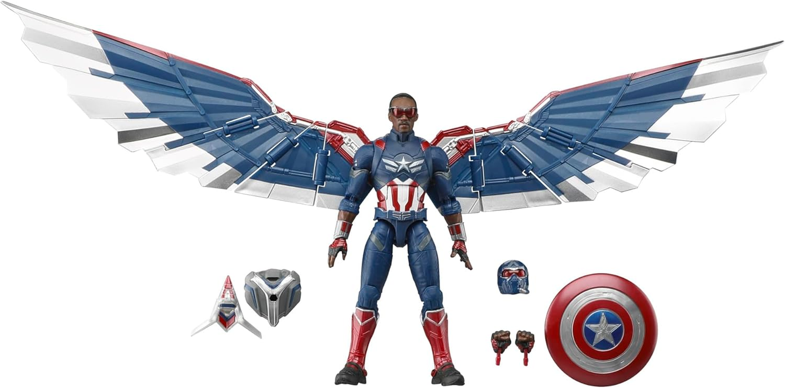 Marvel Studios Captain America Brave New World, 12-Inch Deluxe Captain America Action Figure, Shield & Accessories, Super Hero Toys for Kids 4 and Up image number 6
