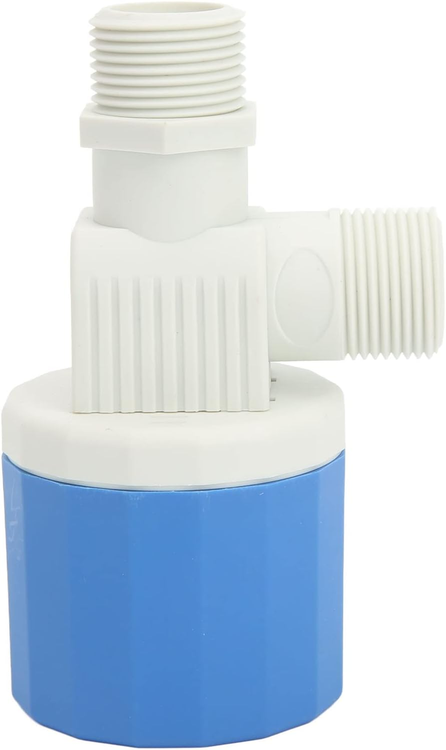 Float Valve, Nylon Inner Top Water Inlet Automatic Water Level Control Valve, Auto off Water Float Valve with Stainless Steel Nuts for Solar, Water Tank, Tower, Pool (3/4) image number 4