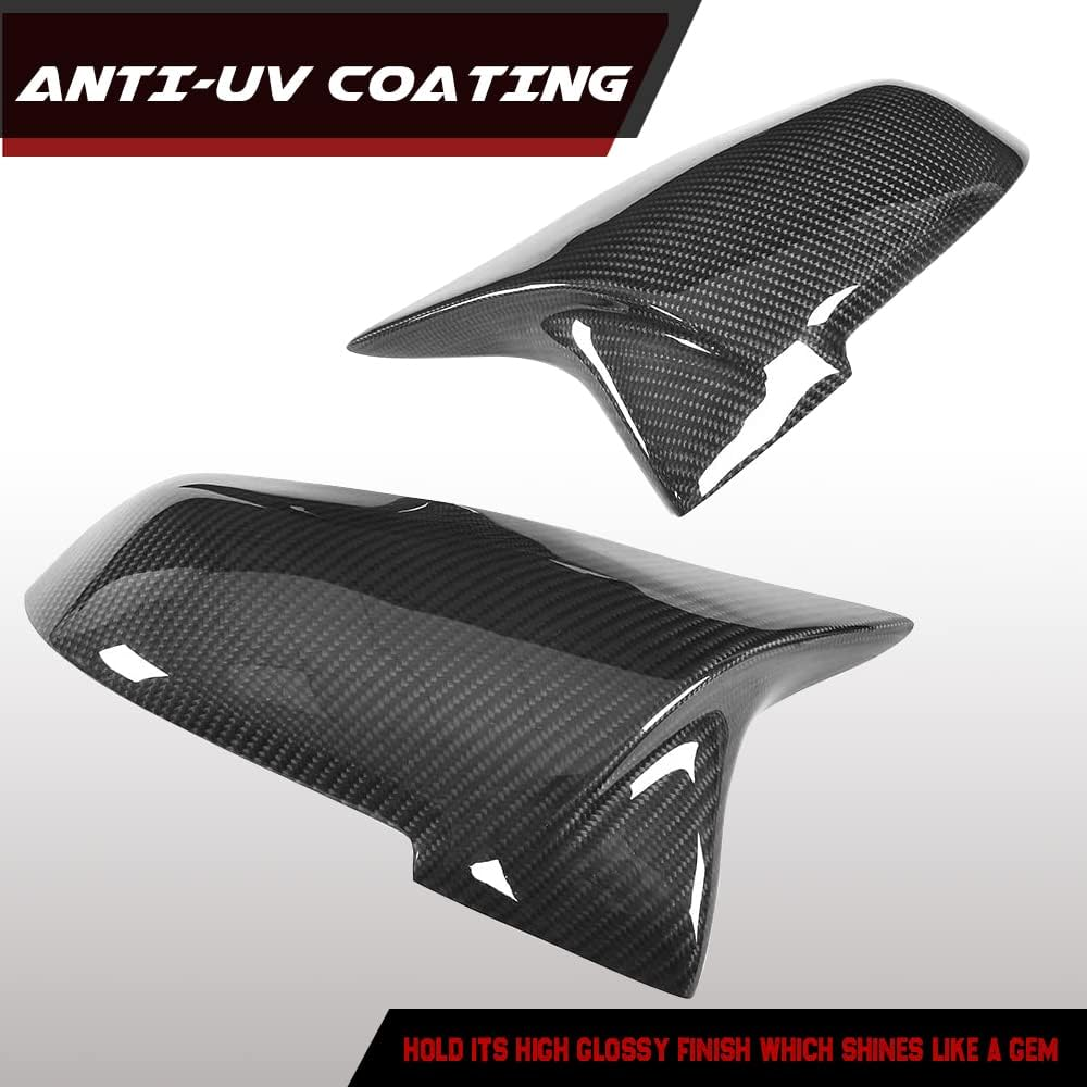 Gaofeiltf Carbon Fiber Mirror Caps Covers Fits for BMW F30 F20 F22 F23 F31 F32 F33 F36 F87 M2 X1 E84 Side Door Rearview Mirror Cap Trim Accessories Direct Replacement image number 5
