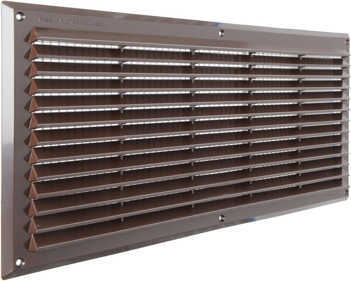 AR5023 M-Y Ventilation Grille Plastic Rectangular Overlap Brown 500 X 227 Mm
