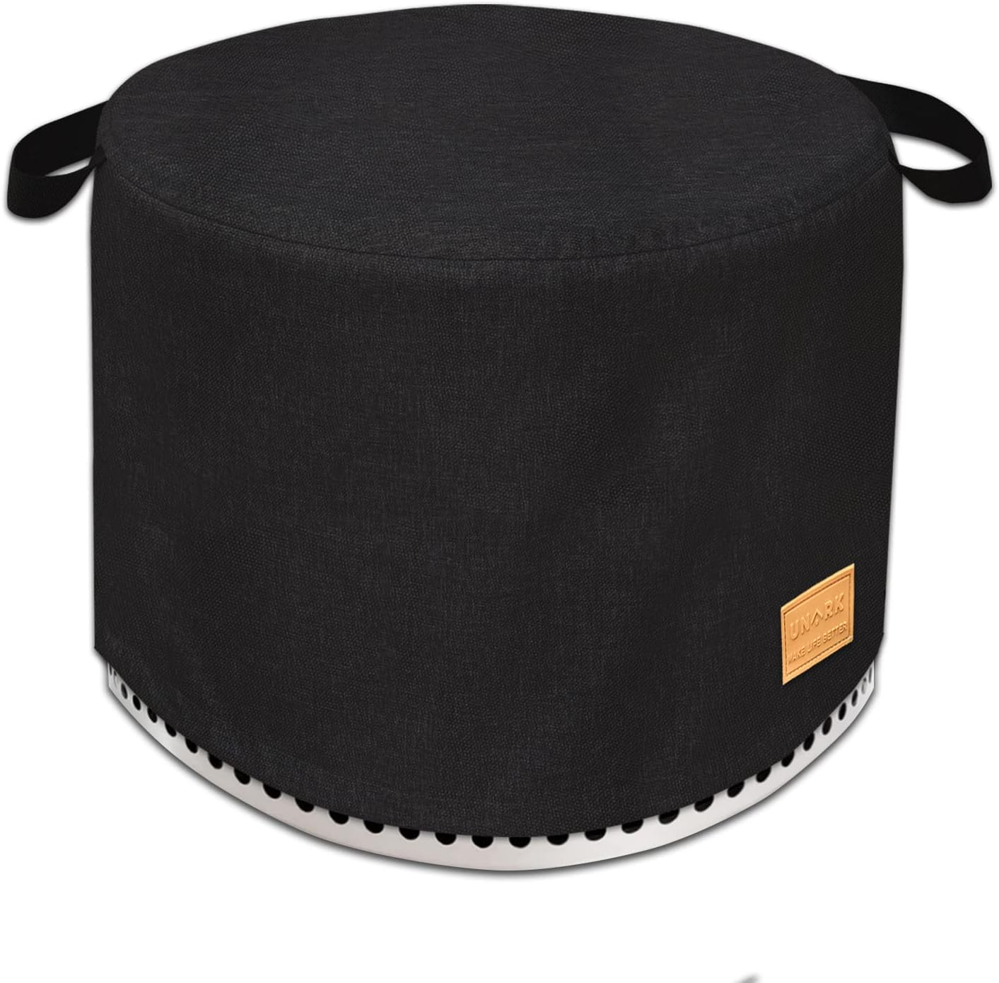 Round Fire Pit Cover for Yukon 27 Inch Yukon Fire Pit Cover, Heavy Waterproof Protective Yukon Fire Pit Accessories (Black)