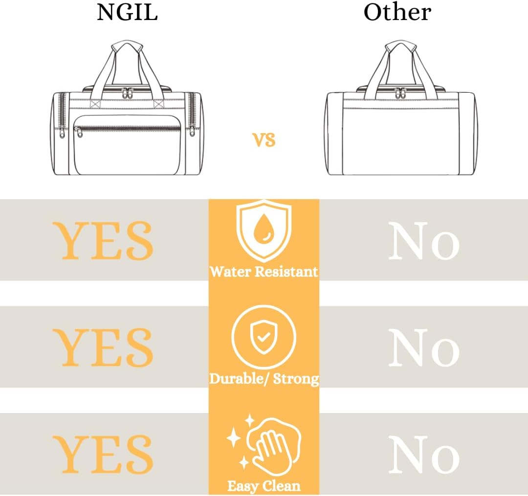 NGIL Canvas 23" Inch Duffle Bag, Hot Pink Glitter, Casual - Baseball-Black image number 5