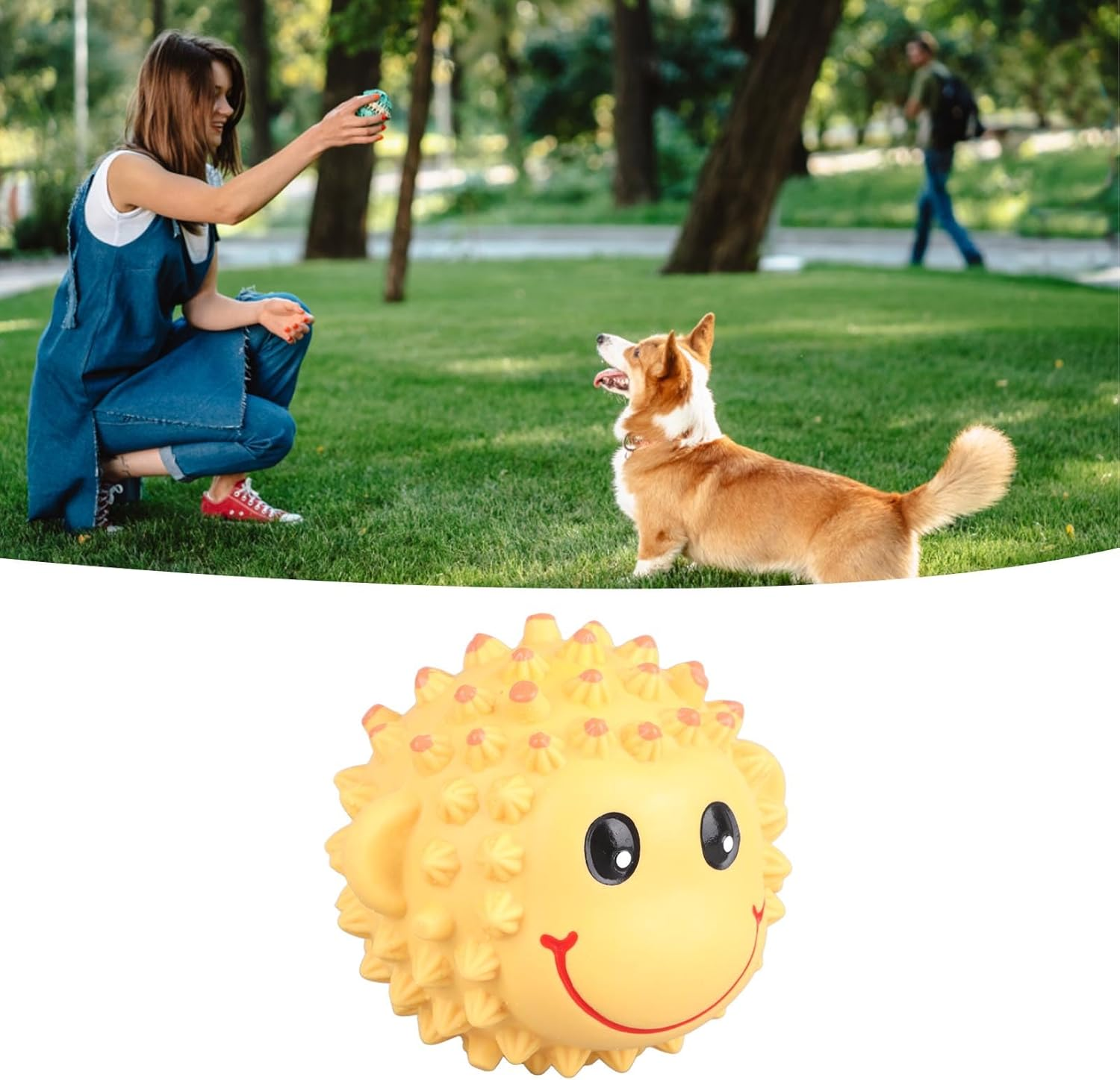 Pet Chewing Ball, Bite Resistant Teeth Cleaning Interactive Animal Shape Cat Dog Chew Toy, Latex Dog Chewing Enrichment Toys Puppy Teething Chew Toy for Dogs image number 3