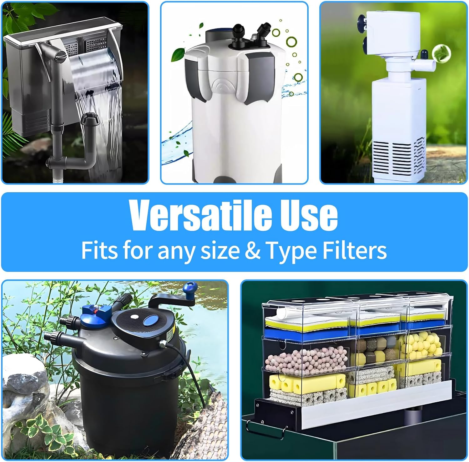 AQUANEAT Aquarium Activated Carbon Filter Media Pad for Fish Tank Pond Canister Filter (10.5" X 18") image number 4